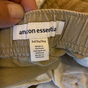 2 pair used Amazon Essentials linen 3xl tall shorts